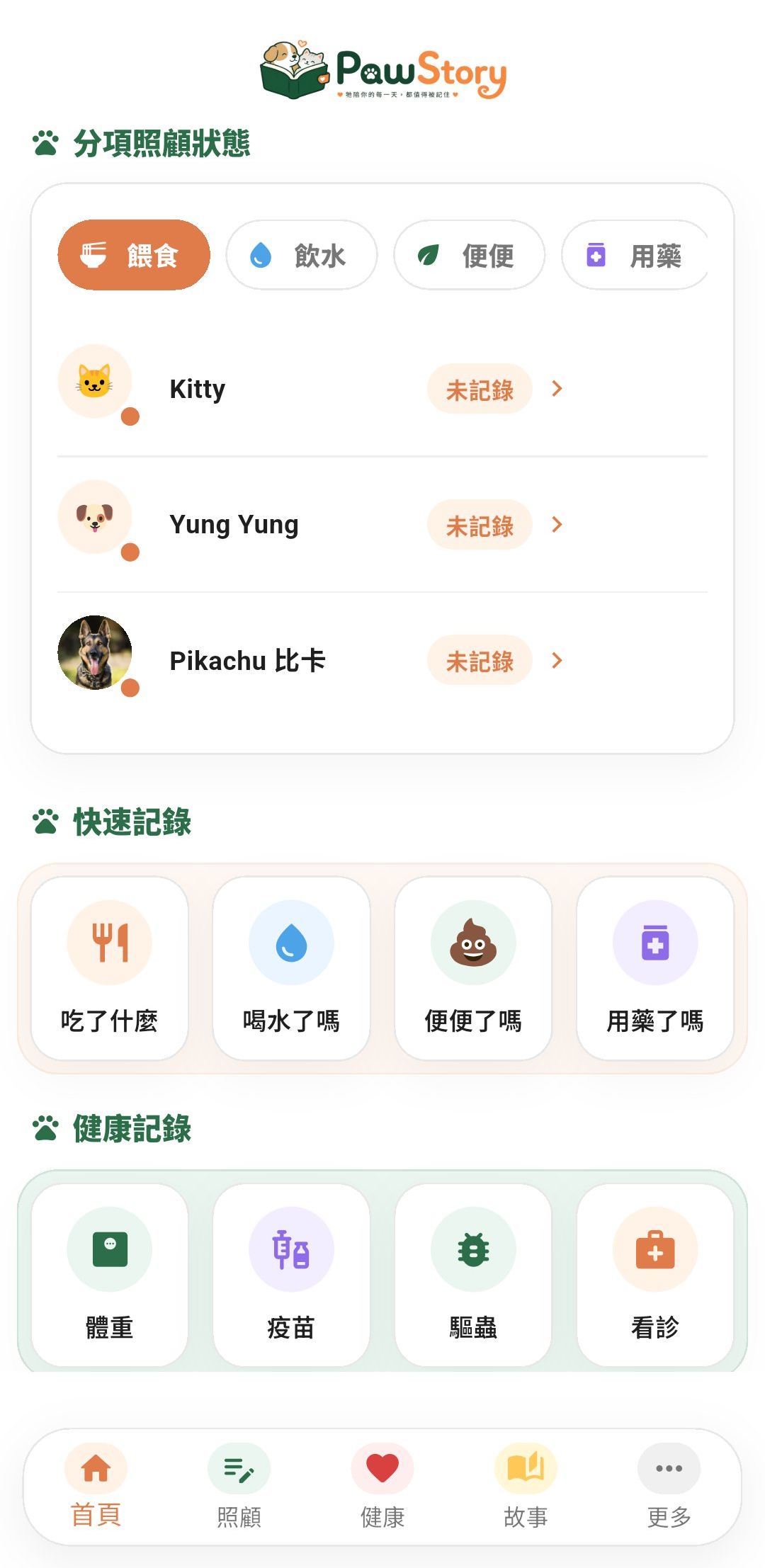 分項照顧狀態